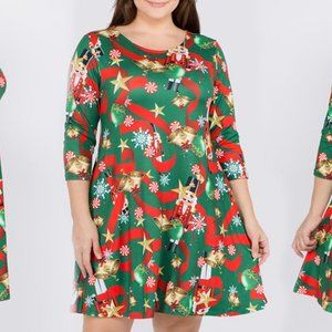 🎉HP🎉 Christmas Dress Size Large Stretcy